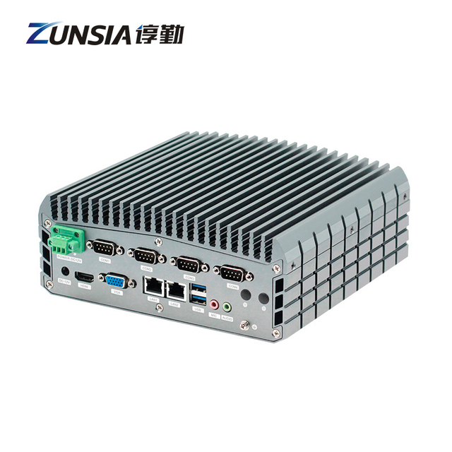 Zunsia Intel 8th/10th/11th Gen Core I3 I5 I7 Fanless Desktop Mini Computer X86 Embedded Industrial Dual LAN Mini PC