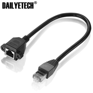 Cat 6 <span class=keywords><strong>RJ45</strong></span> Cáp Mở Rộng Mạng LAN Nam Sang Nữ <span class=keywords><strong>Ethernet</strong></span> Che Chắn Kép Với Ốc Vít + Bảng Điều Khiển Gắn 60Cm - Product Image 5