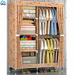 16 مكعبات اللون الأرجواني خزانة ملابس كبيرة قابلة للطي خزانة الملابس