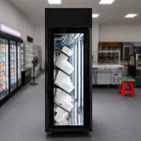 Jinfugui Porte en verre commerciale Double température Affichage des boissons Refroidisseur 450L vertical Boisson Réfrigérateur