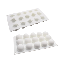 15 cavité sphère antiadhésive Silicone Mousse gâteau moule 3D Flexible français Dessert cuisson moule bricolage intéressant ustensiles de cuisson