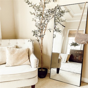 Miroir sur pied pleine longueur en aluminium noir pour dressing mural – Vente en gros - Product Image 5