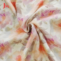 Tissu en viscose 100% à imprimé floral, tissu en mousseline de soie, rouleau de tissu pour la confection de robes, vente chaude