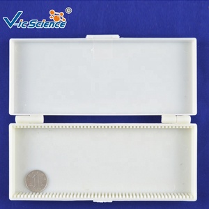 Lames de microscope biologique en verre et plastique transparent, 50 pièces, boîtes de rangement pour lames préparées pour étudiants et enseignants - Product Image 2
