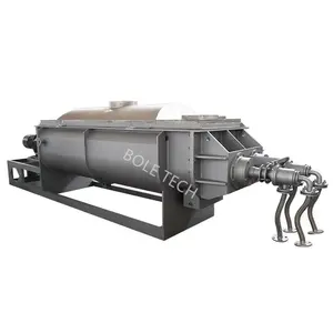 Steam heating horizontal hollow paddle dryer for drying chicken manure pig manure