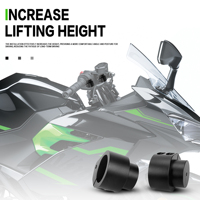 UNTUK NINJA400 Adaptor Pengangkat Setang Sepeda Motor Kawasaki untuk 400 2018-2020 CNC Aluminium Aksesori Penjepit Dudukan