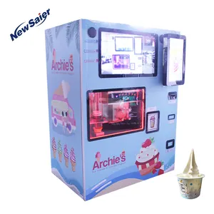 Tam otomatik yumuşak dondurma otomatı makinesi ile sikke ödeme