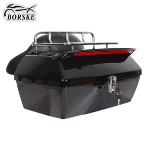 Accesorios para Motocicleta, Baúl Superior para Motocicleta, Caja de Equipaje Trasera con <span class=keywords><strong>Respaldo</strong></span> y Estante para Harley - Product Image 2