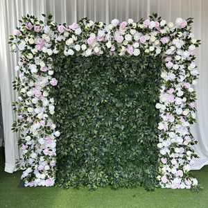 Muro de Flores Artificiales en Oferta, Rollo de Tela Verde con Flores de Milán, Decoración para Bodas y Eventos, Flores Artificiales - Product Image 1