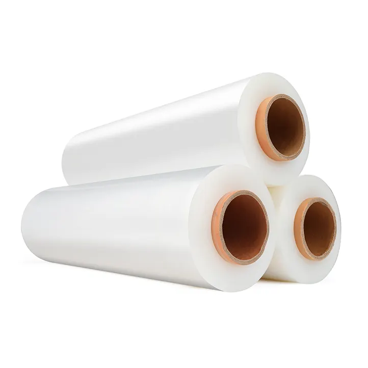 Hoge Kwaliteit Plastic Pe Lldpe Pallet Wrap Stretch Film Custom Gedrukt Kleur Cling Pallet Wrap Film Pe Stretch