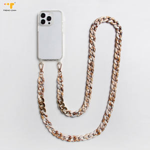 Lanière de téléphone à bandoulière en acrylique Design attrayant Sangle de téléphone portable à bandoulière Chaîne longue tendance pour femmes pour <span class=keywords><strong>iPhone</strong></span> - Product Image 2