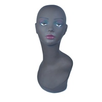 Tête de mannequin professionnelle pour coiffure afro-Couronne douce sur base durable pour l'entraînement des perruques et des postiches