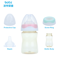 Logo personnalisé marque privée OEM biberon anti-colique en PPSU sans BPA 160 ml 270 ml à col large pour nouveau-nés et transiti