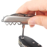 Couteau de poche multifonction 15 en 1, couteau de poche pliable multifonction avec lame en acier inoxydable, outil EDC pour le camping, la randonnée et la survie