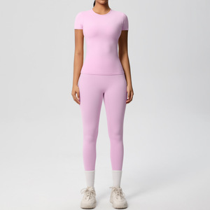 Custom logo Women's Sportswear Clothing <b>Workout</b> Leggings Gym Fitness Zipper up <b>Jacket</b>+leggingsTwo Piece Yoga Sets for Women - Product Image 4