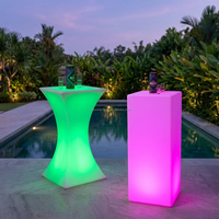 Table de bar ronde LED haute luminosité pour événements, fêtes et jardin, 16 couleurs, écologique, pour discothèques et salons extérieurs