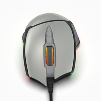 Gris Gaming Mouse Software Computadora Oficina Ratones Óptico PC Laptop Tablet Ergonómico Ratón con cable