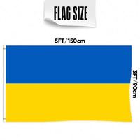 Drapeaux d'Ukraine en gros 3x5 pieds, polyester 68D/100D, personnalisation de tous les pays, expédition rapide, fournisseur fiable, livraison rapide