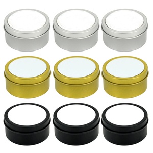 Boîte de rangement en métal Parfaite pour les projets de fabrication de bougies DIY Boîtes rondes en étain pour la fabrication de bougies avec des couvercles à glissière pour sublimation - Product Image 2
