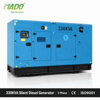 Generador Diésel Trifásico Insonorizado de 264kw 330kva de la Fábrica de Generadores Silenciosos de Guangzhou, Modelo 6LTAA9.5-G1 para Hospital