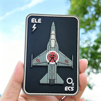 Patch personnalisé en forme de fleur d'avion, en PVC souple 2D/3D, écologique, avec fermeture auto-agrippante, rectangulaire, thermocollant pour casquette de baseball