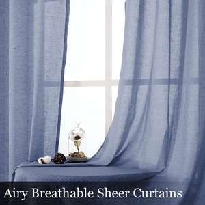 Rideau fini voile transparent rideaux occultants tissu pour chambre salon - Product Image 3