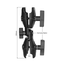 Support de moniteur multi-articulé pour tablette et ordinateur, avec double rotule de 1,5'' pour RAM
