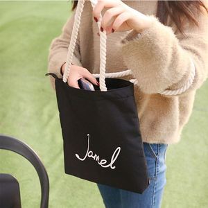 Custom Heavy Duty Cotton Canvas Tote <b>Bag</b> Wholesale Reusable Eco Friendly Foldable Shopping Shoulder <b>Bag</b> for Women - Product Image 2