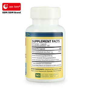 Fabricante Mayorista de Suplementos de Cúrcuma y Curcumina para Apoyo Antioxidante, 180 Cápsulas de Cúrcuma y Curcumina - Product Image 5
