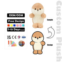 Peluche personnalisée de 15 cm, super douce, en forme de dauphin, de tortue, de pingouin, jouet en peluche, rembourrage en coton PP, doublure en maille, pour cadeau d'anniversaire