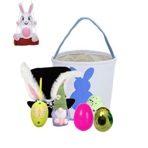 <b>Wholesale</b> Bunny Cute Design Plastic <b>Easter</b> Holiday Supplies <b>Egg</b> Basket Bag With Stuffed Animal - Product Image 6