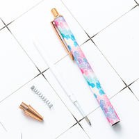Pulpen Logam Ivy Bling Glitter Wrap Ballpoint Retractable Warna-Warni Tinta Hitam/Biru, Hadiah Unik untuk Pernikahan, Kantor/Sekolah