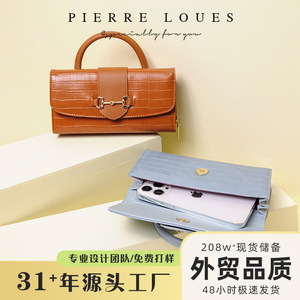 Bolso de Mano con Estampado de Cocodrilo Pierre Loues para Mujer, Forma Cuadrada, Cierre de Cordón, Bolso Pequeño Moderno, Bolso Bandolera - Product Image 1