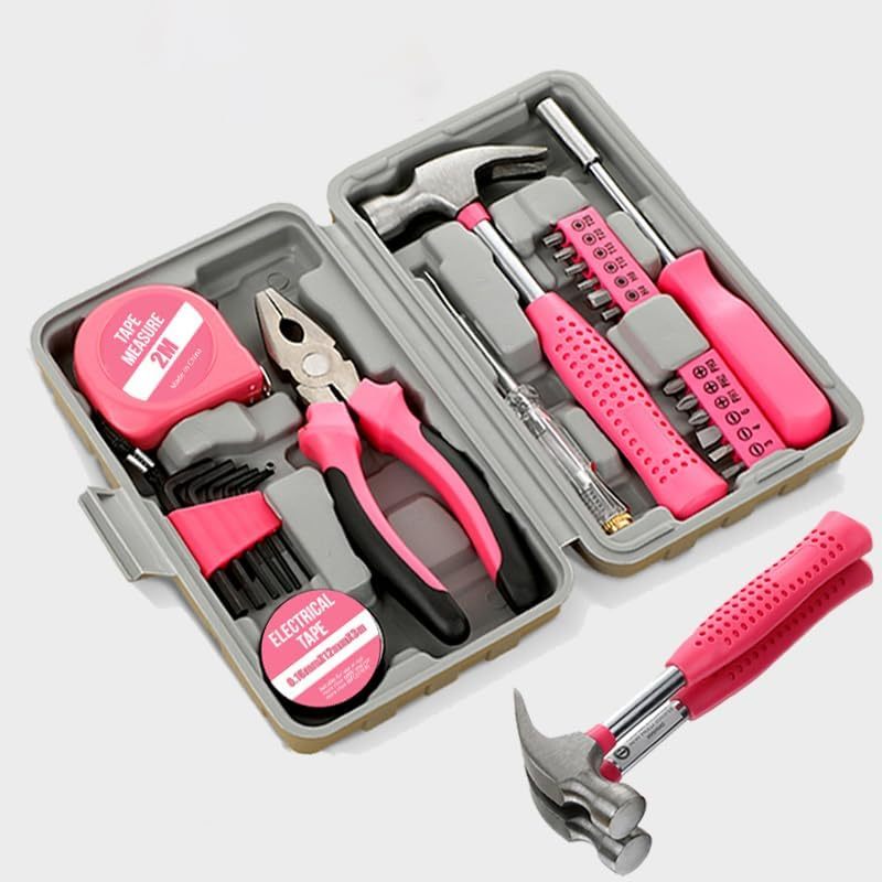24Pcs Pink Home Repair Tool Ki