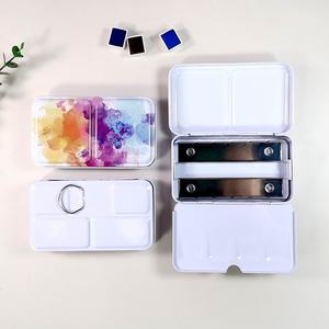 Palette vide de boîte de boîtes de peintures d'<span class=keywords><strong>aquarelle</strong></span> en métal pour organiser et stocker des fournitures d'art - Product Image 1