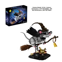 Set de Bloques de Construcción de Plástico Pirata Loro, Modelo 3D DIY, Kit de Manualidades Creativas para Decoración de Escritorio, para Todas las Edades