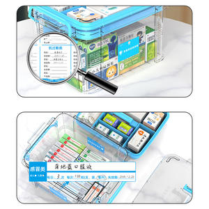 <b>Large</b> Capacity Transparent Portable First Aid Kit Family-Sized PP Medicine Box PP Pill Dispenser and Storage Box - Product Image 5