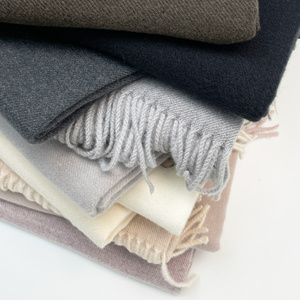 Accesorios de Moda, Chales de Pashmina Sintética Monocromáticos, Bufandas Cálidas de Cachemira Sólida con Borlas, Bufandas Gruesas con Flecos Largos <span class=keywords><strong>para</strong></span> Mujer, Invierno - Product Image 3