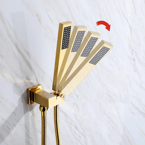 Ensemble de douche de bain thermostatique doré Mélangeurs de douche dissimulés de salle de bain 6pc SPA Jets de <span class=keywords><strong>massage</strong></span> Pomme de douche à effet pluie - Product Image 5