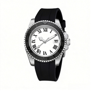 Reloj Mecánico de Cristal de Zafiro con Fecha Automática de 40 mm con Logotipo Personalizado OEM, Reloj Redondo Negro Resistente al Agua para Hombre con Correa de Silicona Analógica - Product Image 4