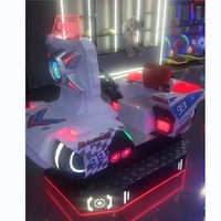 Voiture à pédales à monnayeur pour parcs d'attractions, machine de jeu dynamique pour enfants, jeu de course et de conduite en arcade intérieure