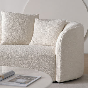 โซฟา3-4ที่นั่งโซฟาสีขาวสำหรับห้องนั่งเล่นในร่มการตกแต่งรูปตัวแอลสำหรับโรงแรมความสะดวกสบายทันสมัย - Product Image 5