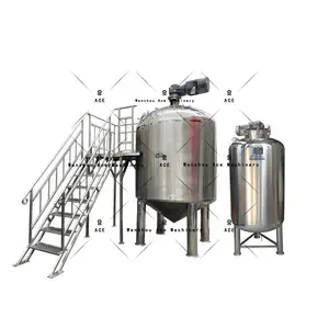 100L 500 Liter Laboratory Chocolate Gelatin Melting Cooking Oil Jacketed Solvent Mixing Storage Fermentation Tank