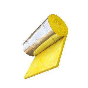 Rouleaux de <span class=keywords><strong>laine</strong></span> de <span class=keywords><strong>verre</strong></span> jaune Dongkang 120 mm, isolation moderne avec feuille d'aluminium et papier kraft, résistant au feu et à l'eau - Product Image 2