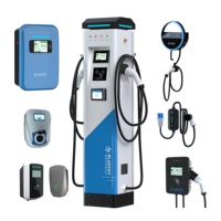 Borne de recharge AC Bluesky 44KW DC à double connecteur avec paiement par carte bancaire pour véhicules électriques en Chine, sur pied