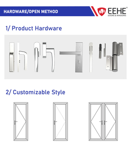 Puerta de baño de aluminio de Nigeria con cerradura de manija - Product Image 2