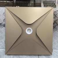 Panneau en aluminium sur mesure pour hôtels et aéroports de luxe, carrelage de plafond en aluminium 3D moderne pour la décoration intérieure commerciale
