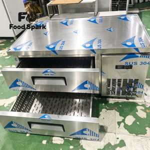 Base Refrigerada para Chef de Acero Inoxidable 304 de Alta <span class=keywords><strong>Calidad</strong></span> a <span class=keywords><strong>Precio</strong></span> de Fábrica, con 2 Cajones y Compresor Embraco con Certificación CE - Product Image 1