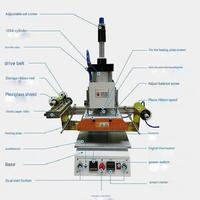 Presse à chaud hydraulique électrique automatique pour le marquage à chaud et l'embossage sur cuir et bois, nouvelle