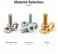 Kit de boulons, écrous et rondelles en acier au carbone hexagonal forgé à froid, usinés par électroérosion, sur mesure OEM, haute résistance à la traction, anti-desserrage, pour équipements industriels